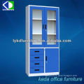 2014 Hot Sell Partial Drawer cabinet, Up Glass Door Inner Sections Commercial Storage Furniture Metal Cabinet